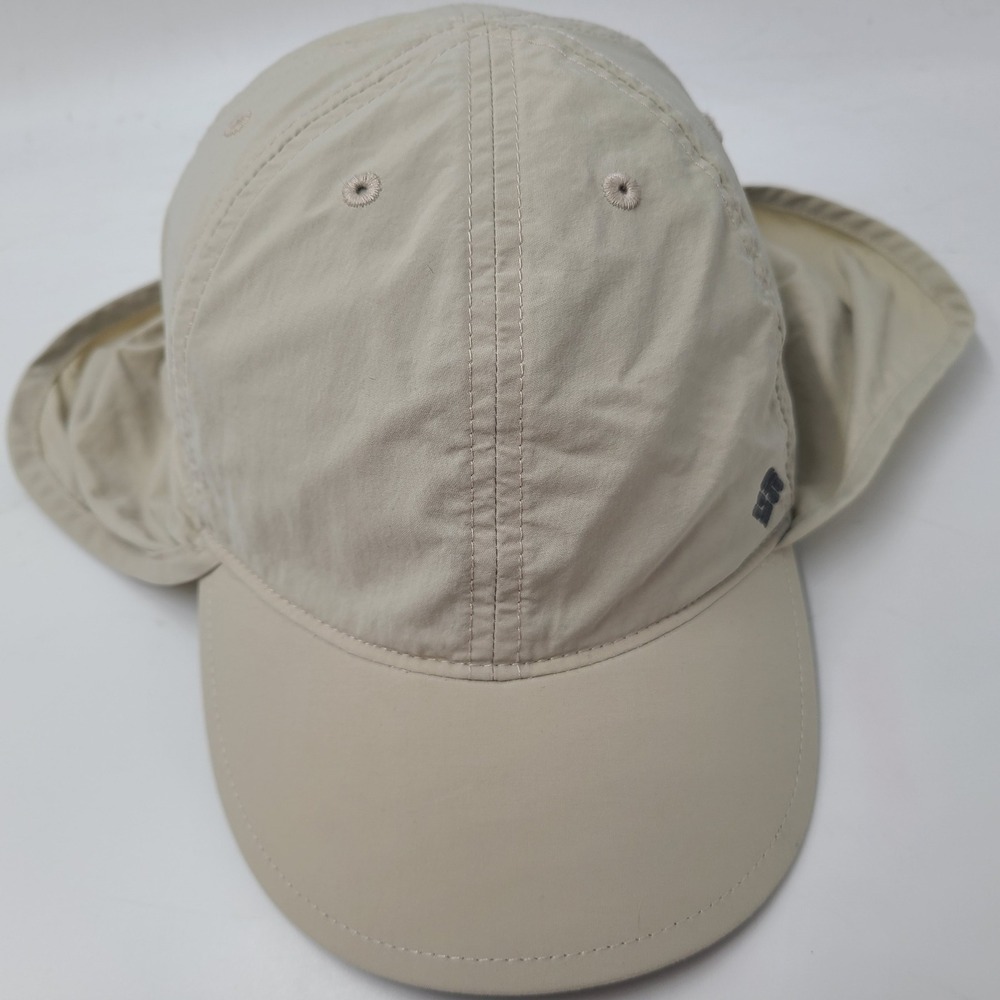 Youth Columbia Hat Adjustable Beige‎ Sun Flap Neck Shield Shade Outdoors Hiking